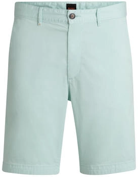 Hugo Boss Slim-Fit Shorts aus elastischem Baumwoll-Twill - Style Chino-slim-Shorts 50536723 Hellblau