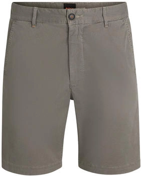 Hugo Boss Slim-Fit Chino-Shorts aus elastischem Baumwoll-Twill - Style Chino-slim-Shorts 50536884 Grau
