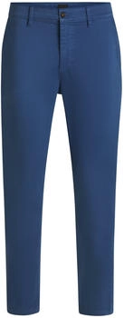 Hugo Boss Tapered-Fit Chino aus elastischem Baumwoll-Satin - Style Chino_tapered 50510917 Blau / Hugo Boss Tapered-Fit Chino aus elastischem Baumwoll-Satin - Style Chino_tapered 50510917 Blau /