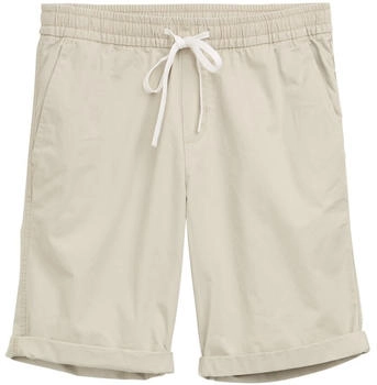 Tom Tailor Denim Regular Shorts mit Gummibund aus Baumwolle beige abbey stone (1044832_35723)