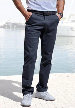 John Devin Chinohose regular-fit aus elastischer Baumwoll-Qualität navy