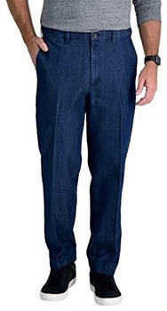 Haggar Denim klassischer Passform Lässige Hose mittelblau