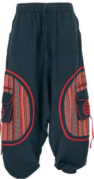 Guru-Shop Relaxhose schwarz rot