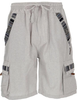 Guru-Shop Yogashorts Hellgrau Goastyle