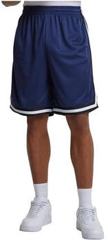 Urban Classics Stripes Mesh Shorts dunkelblau schwarz weiß