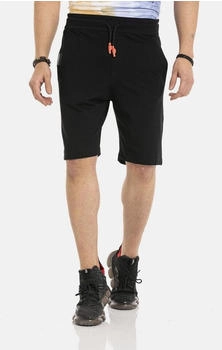 Cipo & Baxx Stoffhose Shorts elastischer Bund Kordelzug schwarz