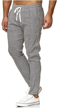 Redbridge Stylische Slim Karohose Urban Fit grau