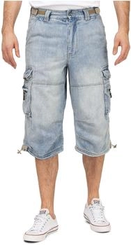 JetLag Fashion Cargo Jeans Shorts Safety B bleached
