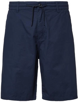s.Oliver Relaxed-Fit-Bermuda mit Minimalmuster und Elastikbund blau 2166890.58A9.