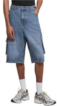 Urban Classics Relaxed Denim Cargo Shorts blau schwarz