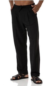 Redbridge leinen hose freizeithose schwarz