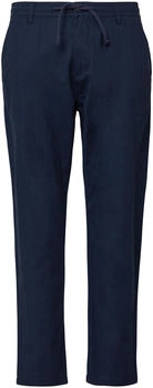 s.Oliver Detroit: Relaxed-Fit-Chino aus Leinenmix mit Elastikbund blau 2164484.5852.