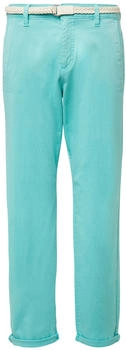 s.Oliver Chino mit geflochtenem Gürtel und Garment Dye türkis 2166467.6099.