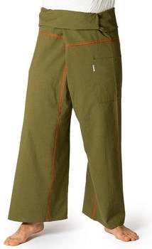 Panasiam Fisherman Pants Stripe-Design olivgrün