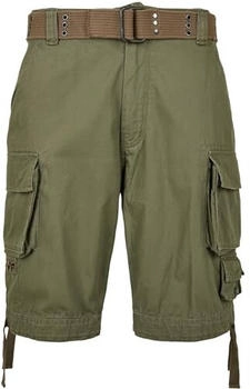 Build Your Brand B2001-Savage Vintage Cargo Shorts olive