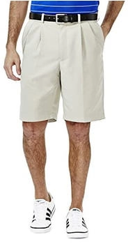 Haggar Coole Falten Shorts erweiterbare Taille String