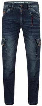Timezone Jeans-Cargohose 'Roger' dunkelblau Regular Fit