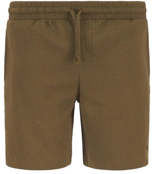 HUGO Sweatshorts 'Austin' strukturmuster khaki