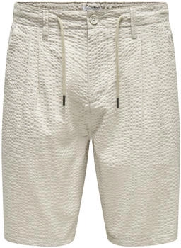 Only & Sons Shorts Strukturmuster beige