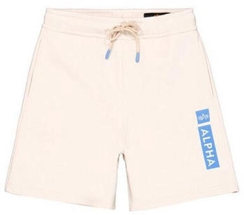 Alpha Industries Sweatshorts elastischer Bund Tunnelzug offwhite