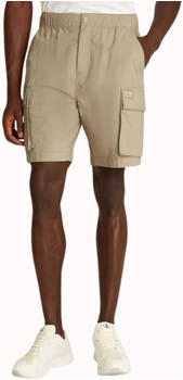 Calvin Klein Cargo Shorts gewaschen Gummizug stone-grau