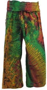 Guru-Shop Fischerhose baumwolle grün bunt