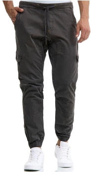 Indicode Cargohose seitlichen Cargotaschen und elastischen Bündchen raven