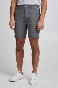 Blend Chinoshorts 'Sergio' struktur-muster taubenblau weiß