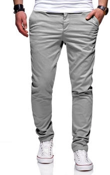 behype Heritage Slim-Fit Chinohose grau