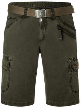 Timezone Cargo Jeans Shorts Gürtel und Festem Stoff