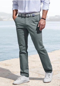 John Devin Chinohose regular-fit elastische Baumwolle salbei