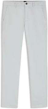 Hugo Boss Slim-Fit Hose aus elastischem Baumwoll-Satin Style Chino_slim 50510933 Hellgrau /