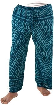 Panasiam gemusterte Relaxhose aus 100% Viskose petrol