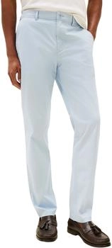 Tommy Hilfiger Chino Straight Fit baumwollmix blau meliert