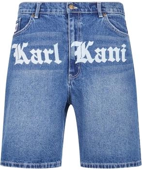 Karl Kani OG Old English Denim Shorts Vintage indigo