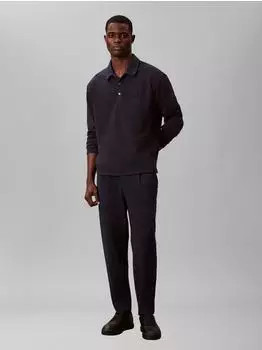 Calvin Klein Stoffhose Bundfalten Marine