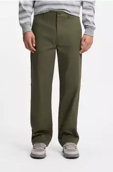 HUGO Zarik reguläre Passform schmale Chinohose blau grün