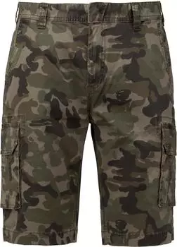 Kariban Cargo Bermuda Shorts Kurze Hose Knielang olive camouflage