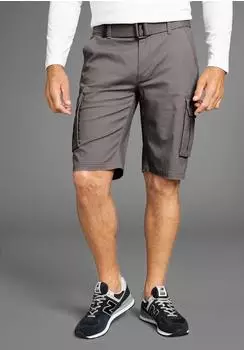 H.I.S Jeans Bermudas 2-tlg abnehmbarem Gürtel dunkelgrau