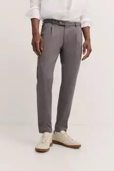 Bugatti Bundfaltenhose Tapered Fit 80-braun