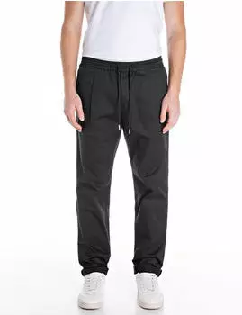 Replay Schlupfhose Regular Fit mit elastischem Bund (64686655) schwarz