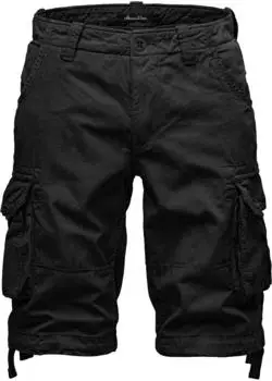 Amaci&Sons Jogger Cargo Chino Jeans Hose schwarz