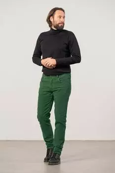 Feuervogl Fi:nn Slim Fit Medium Waist Cord eden green