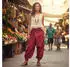 Guru-Shop Thai Fischerhose Wickelhose Yogahose Loose Fit