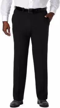 Haggar 4-Way Stretch Straight Fit Flat Front Dress Hose (HC00235) schwarz