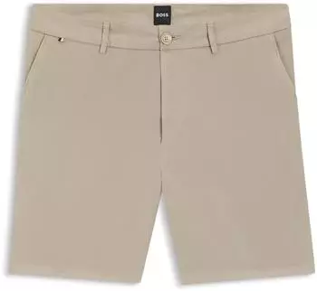 Hugo Boss Modern-Fit Shorts aus Stretch-Baumwolle mit Twill-Struktur Style H-Kane1-Shorts 50555235 Hellbeige