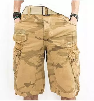 Geographical Norway Peopel Cargo Shorts camo beige