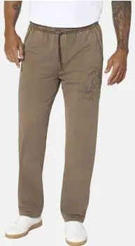 Jan Vanderstorm Hjafred Jogginghose mit Nordischem-Print braun