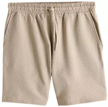 Next Fashion Tailored Fit Shorts mit Vichy-Karos taupe