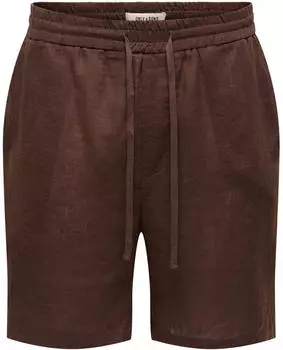 Only & Sons Linen Mix Shorts Regular Fit (22036246) braun